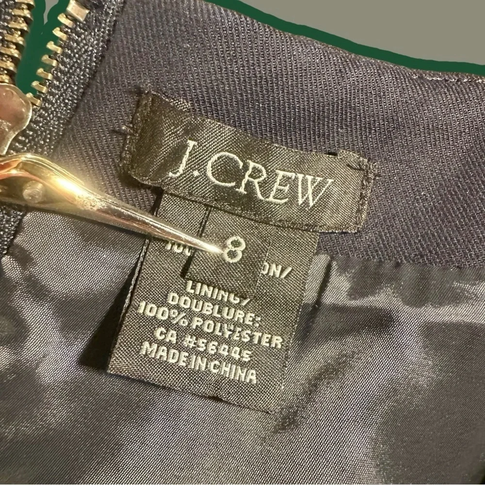 J. Crew Navy Blue ‘Allura’ Sleeveless Shift Dress in Superfine Cotton Size 8